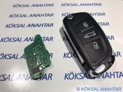 Peugeot 307 308 407 607 3 Tuşlu Dolu Kumanda