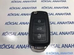 Volkswagen Golf 6 Jetta Scirocco Caddy Transporter UDS 3 Tuşlu Dolu Kumanda