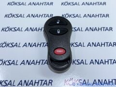 Chrysler Jeep Dodge 3 Tuşlu Panik Butonlu Kumanda Kabı