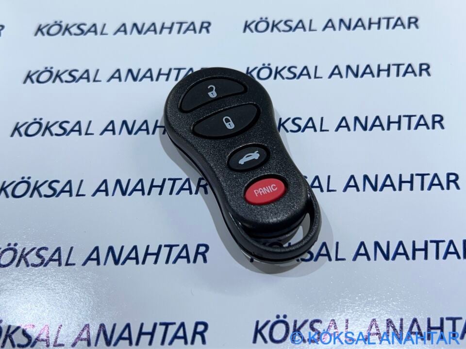 Chrysler Jeep Dodge 4 Tuşlu Bagaj ve Panik Butonlu Kumanda Kabı