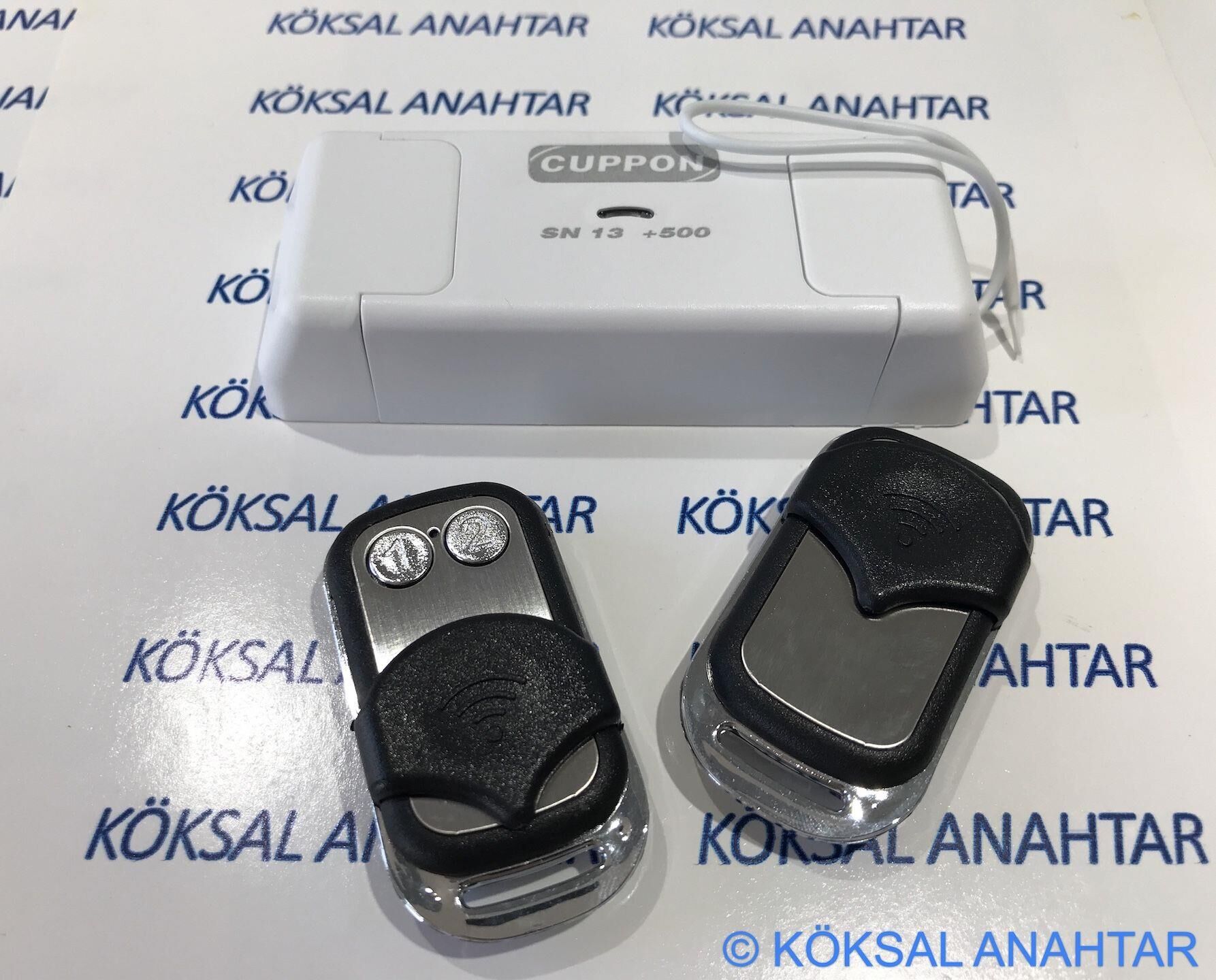 Cuppon Sn 13 + 500 12-24V Manyetik Kapı, Panjur, Bariyer Kumanda Beyini +2 Kumanda ile Birlikte