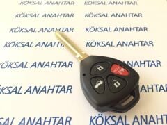 Toyota Auris Verso 4 Tuşlu Panik Butonlu Kumanda Kabı