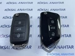 Volkswagen Golf 6, Jetta, Passat, Transporter 3 Tuşlu Yeni Tip Kumanda Kabı