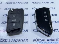 Volkswagen Golf 7, Passat, Polo, T-roc, T-cross, Taigo Keyless Start & Stop Sustalı Anahtarlı Modeller Için Yeni Tip Kumanda Kabı