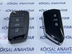 Skoda Octavia, Superb, Scala, Kamiq, Karoq, Kodiaq Keyless Start & Stop Sustalı Anahtarlı Modeller Için Yeni Tip Kumanda Kabı