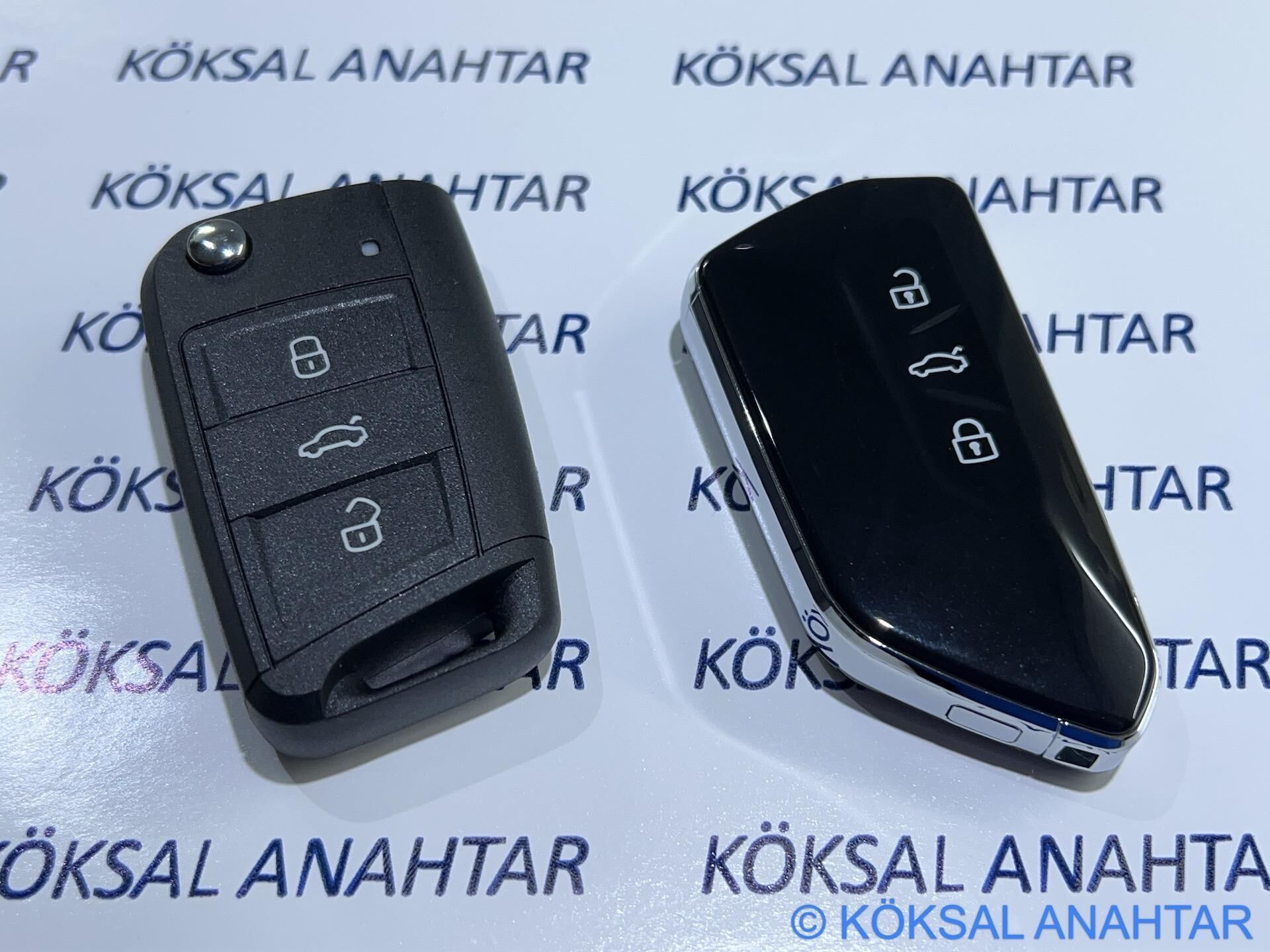 Skoda Octavia, Superb, Scala, Kamiq, Karoq, Kodiaq Keyless Start & Stop Sustalı Anahtarlı Modeller Için Yeni Tip Kumanda Kabı