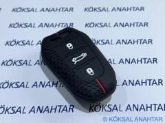 Citroen C5 Aircross C4, C4 X Anahtar Kılıfı Red