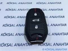 Citroen C5 Aircross C4 C4 X Anahtar Kılıfı Red