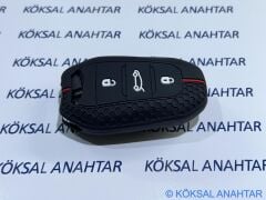 Citroen C5 Aircross C4 C4 X Anahtar Kılıfı Red
