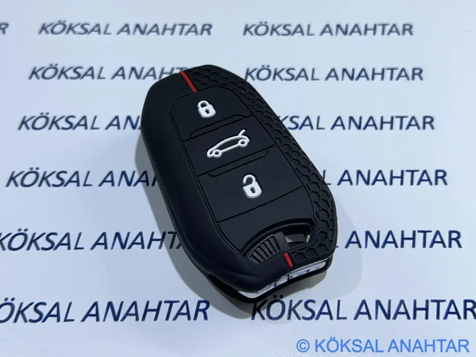 Peugeot 208 308 408 2008 3008 5008 Anahtar Kılıfı Red