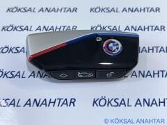 BMW Yeni Nesil Silver Smart Anahtar Kabı - 1, 3, 4, 5, 7 Serisi, X, iX ve i Serileri (2021-2025)
