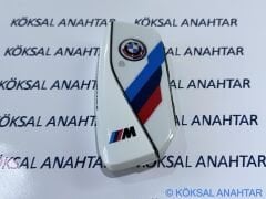 BMW Yeni Nesil M Performance White Smart Anahtar Kabı - 1, 3, 4, 5, 7 Serisi, X, iX ve i Serileri (2021-2025)