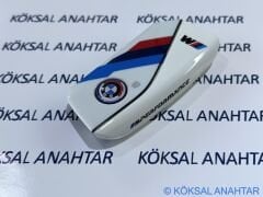 BMW Yeni Nesil M Performance White Smart Anahtar Kabı - 1, 3, 4, 5, 7 Serisi, X, iX ve i Serileri (2021-2025)