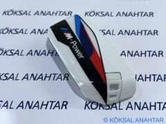 BMW Yeni Nesil M Performance White Smart Anahtar Kabı - 1, 3, 4, 5, 7 Serisi, X, iX ve i Serileri (2021-2025)