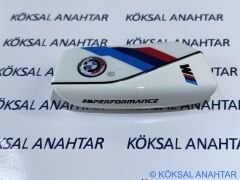 BMW Yeni Nesil M Performance White Smart Anahtar Kabı - 1, 3, 4, 5, 7 Serisi, X, iX ve i Serileri (2021-2025)