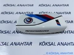BMW Yeni Nesil M Performance White Smart Anahtar Kabı - 1, 3, 4, 5, 7 Serisi, X, iX ve i Serileri (2021-2025)