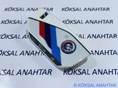 BMW Yeni Nesil M Performance White Smart Anahtar Kabı - 1, 3, 4, 5, 7 Serisi, X, iX ve i Serileri (2021-2025)