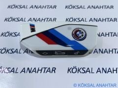 BMW Yeni Nesil M Performance White Smart Anahtar Kabı - 1, 3, 4, 5, 7 Serisi, X, iX ve i Serileri (2021-2025)