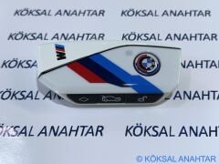 BMW Yeni Nesil M Performance White Smart Anahtar Kabı - 1, 3, 4, 5, 7 Serisi, X, iX ve i Serileri (2021-2025)