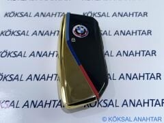 BMW Yeni Nesil Gold Smart Anahtar Kabı - 1, 3, 4, 5, 7 Serisi, X, iX ve i Serileri (2021-2025)