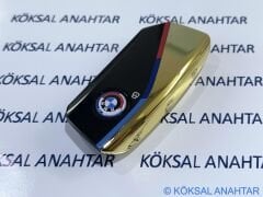 BMW Yeni Nesil Gold Smart Anahtar Kabı - 1, 3, 4, 5, 7 Serisi, X, iX ve i Serileri (2021-2025)