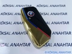 BMW Yeni Nesil Gold Smart Anahtar Kabı - 1, 3, 4, 5, 7 Serisi, X, iX ve i Serileri (2021-2025)