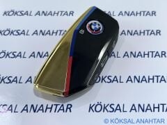 BMW Yeni Nesil Gold Smart Anahtar Kabı - 1, 3, 4, 5, 7 Serisi, X, iX ve i Serileri (2021-2025)