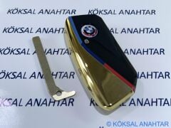 BMW Yeni Nesil Gold Smart Anahtar Kabı - 1, 3, 4, 5, 7 Serisi, X, iX ve i Serileri (2021-2025)