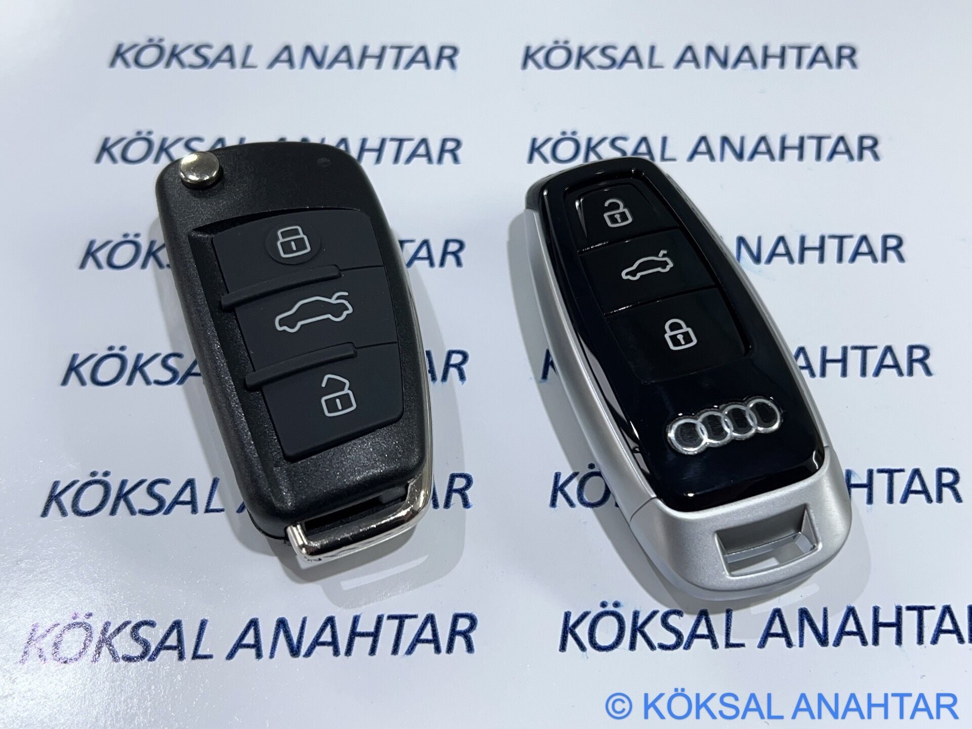 Audi A6 Q5 Q7 TT Keyless Start Stop Sustalı Anahtarlı Modeller İçin 2023 Black Audi Kumanda Kabı