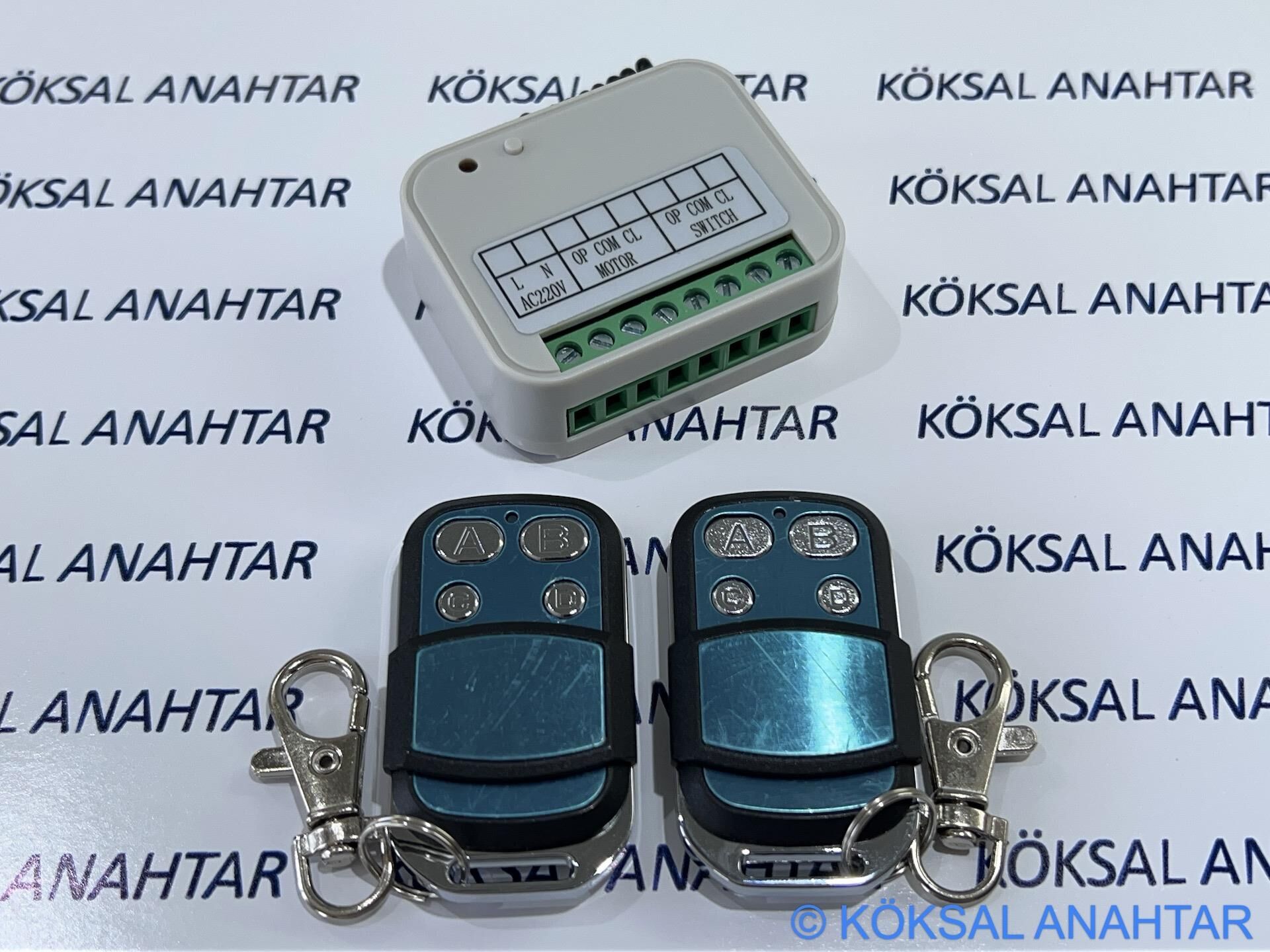 Otomatik Kepenk Kumanda Alıcısı 220V 433Mhz +2 Kumanda ile Birlikte