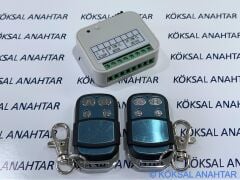 Otomatik Kepenk Kumanda Alıcısı 220V 433Mhz +2 Kumanda ile Birlikte