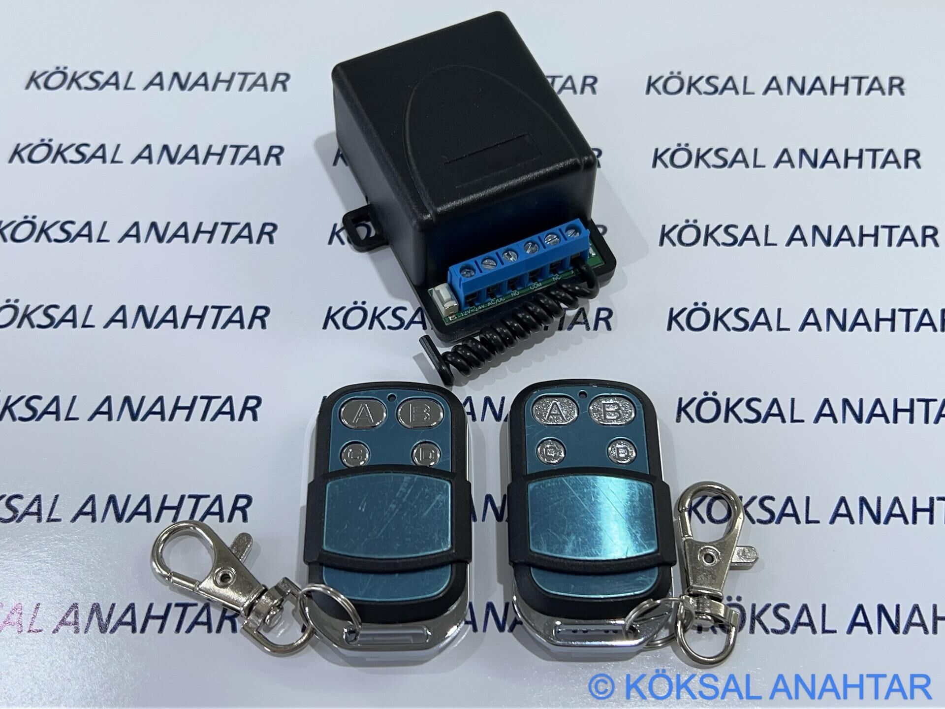 Otomatik Bariyer, Panjur, Manyetik Kapı Kumanda Alıcısı 12 - 24V 433MHZ +2 Kumanda