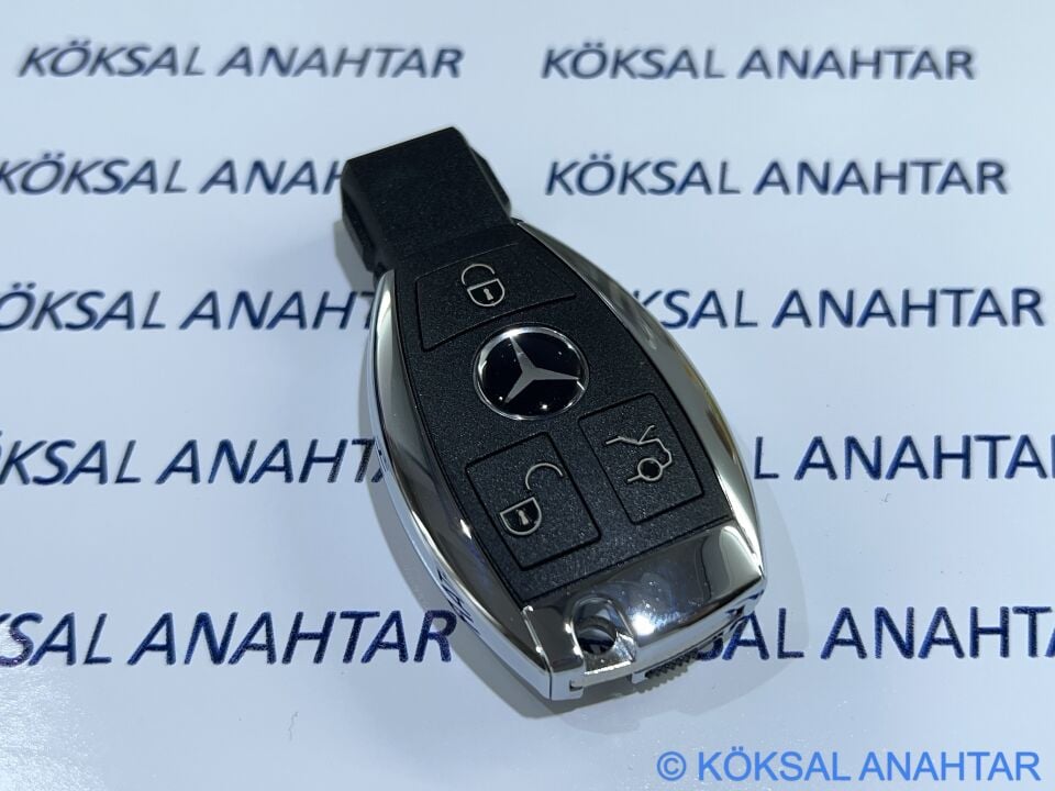 Mercedes-Benz C ve E Serisi 3 Tuşlu Üstten Pil Girişli Smart Kumanda Kabı