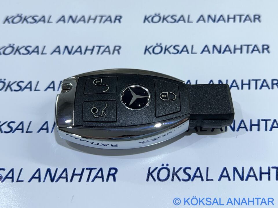 Mercedes-Benz C ve E Serisi 3 Tuşlu Üstten Pil Girişli Smart Kumanda Kabı