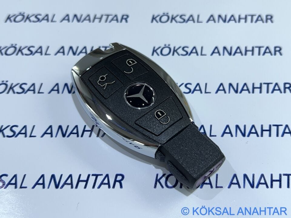 Mercedes-Benz C ve E Serisi 3 Tuşlu Üstten Pil Girişli Smart Kumanda Kabı